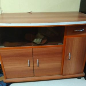 Brown computer cabinet/cupboard